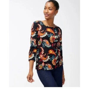 Chico's Top Blouse Size Large Multicolor Long Sleeve Pullover For Women